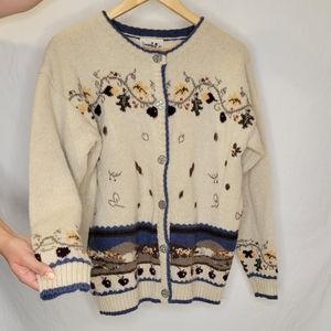 Amazing Fall Cardigan Sweater Vintage Landscape Sweater
